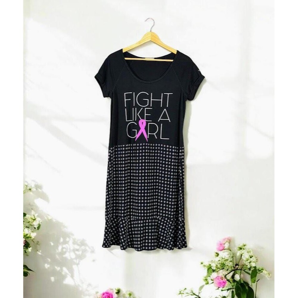 Upcycled Fight Like A Girl Tee Dress S M